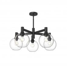 Alora Lighting CH506129MBCL - Castilla 29-in Clear Glass/Matte Black 5 Lights Chandeliers