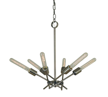 Framburg 3076 SB - 6-Light Satin Brass Quasar Chandelier