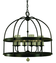 Framburg 4526 PN - 6-Light Polished Nickel Compass Chandelier