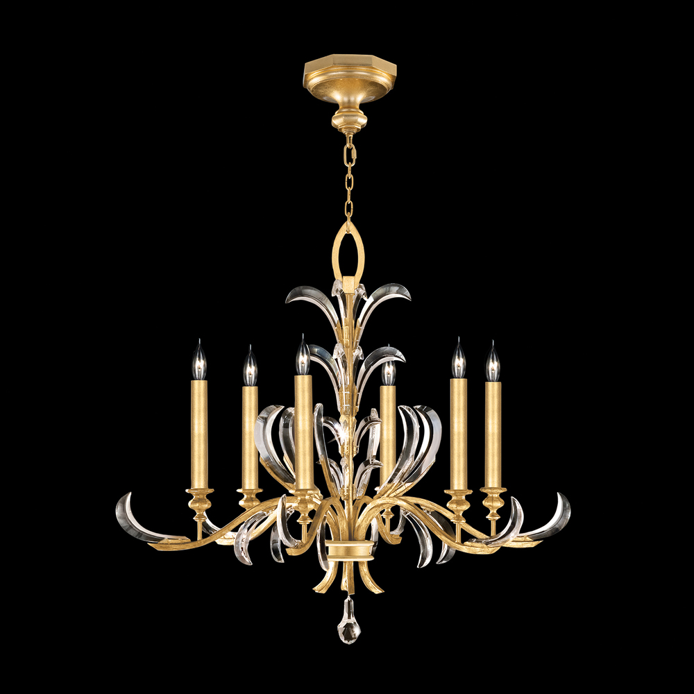 Beveled Arcs 37" Round Chandelier