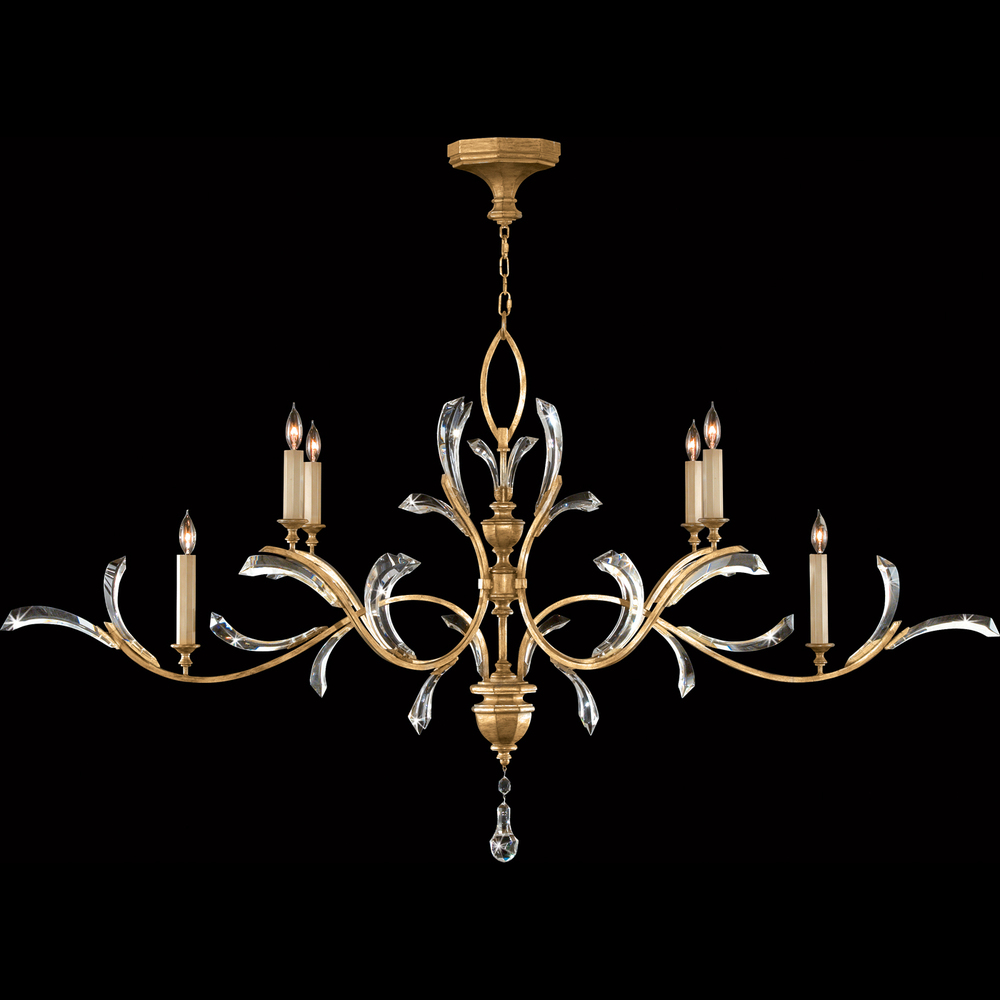 Beveled Arcs 74" Oblong Chandelier